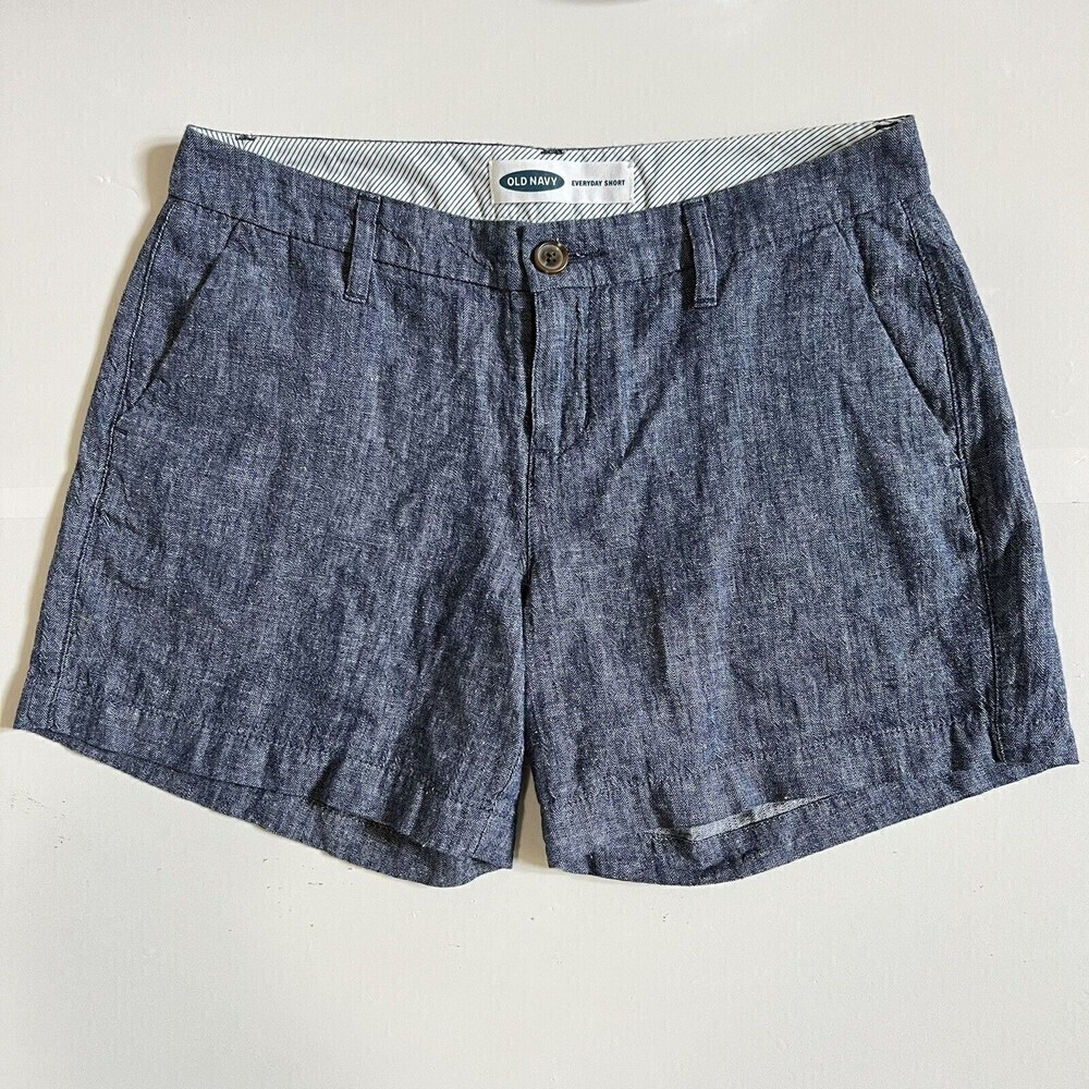 Old Navy Everyday Short Chambray Blend Linen Women’s Shorts Size 2